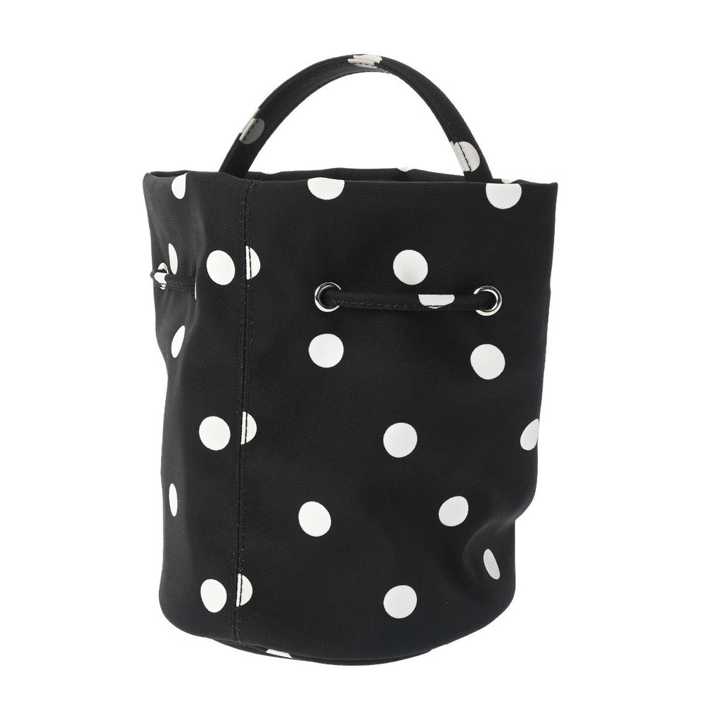 Balenciaga White Black Drawstring Shoulder Wheel Bag Dot White Black